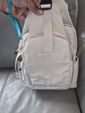 Beige Sling Bag for Unisex